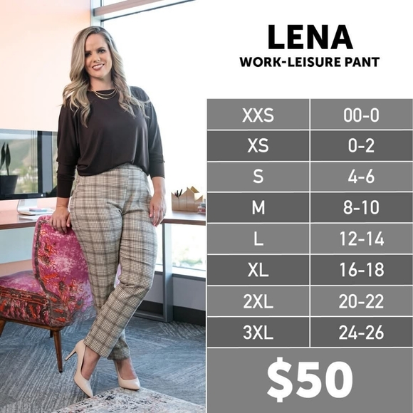 NWOT: L LuLaRoe Leopard Print Lena Work-Leisure Pants - Picture 3 of 4